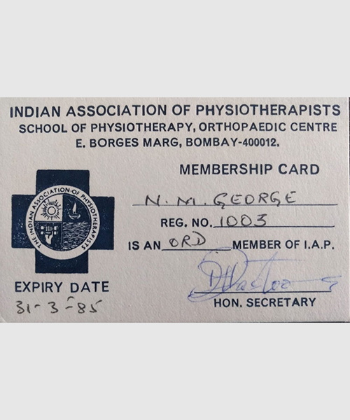 Occupational Physiotherapy Record Maintenance Certification