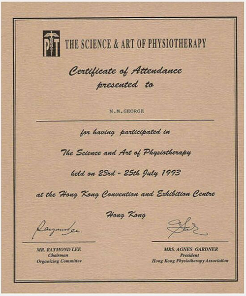 Occupational Physiotherapy Record Maintenance Certification