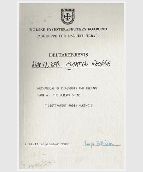 Occupational Physiotherapy Record Maintenance Certification